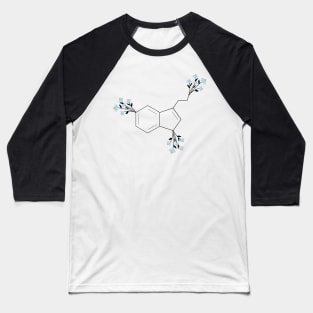 Blue - serotonin molecule chemistry organic florals Baseball T-Shirt